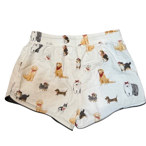 Z Supply Pajama Shorts White Dog Print Ribbon Tie Women’s S - Picture 4 of 8